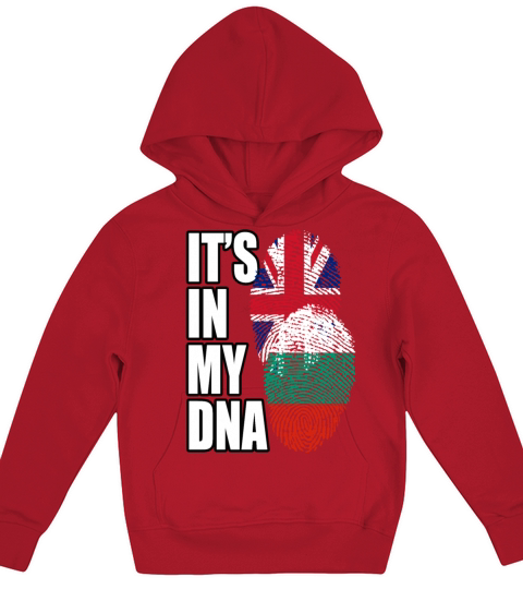 Bulgarian And British Mix Heritage DNA Flag Kids Hoodie