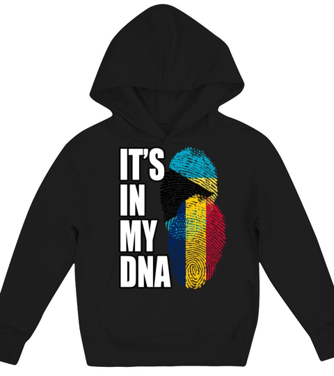 Chadian And Bahamian Mix Heritage DNA Flag Kids Hoodie