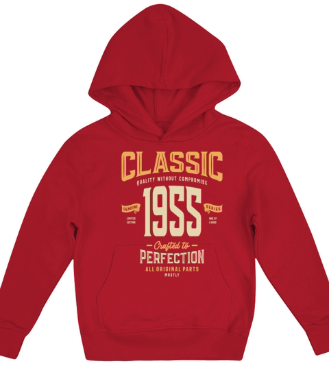 Classic 1955 68th Birthday Kids Hoodie