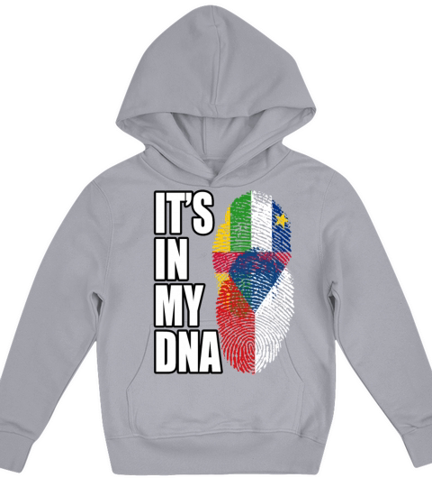 Czech And Central African Mix Heritage DNA Flag Kids Hoodie