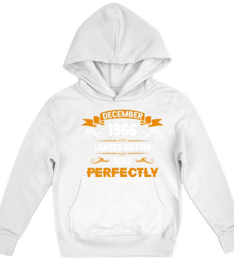 December 1966 Vintage Birthday Present Kids Hoodie