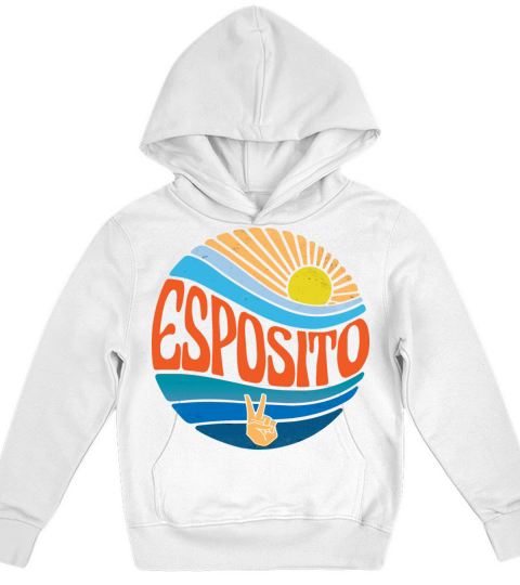 Esposito Shirt Vintage Sunset Esposito Groovy Tie Kids Hoodie
