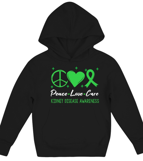 In March Wear Green Kidney Disease Awareness Month Kids Hoodie