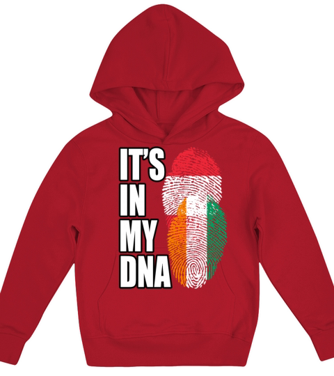 Ivorian And Austrian Mix Heritage DNA Flag Kids Hoodie