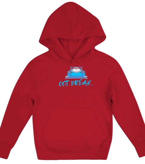 Out Break Racecar Design for Sportscar Lovers Kids Hoodie