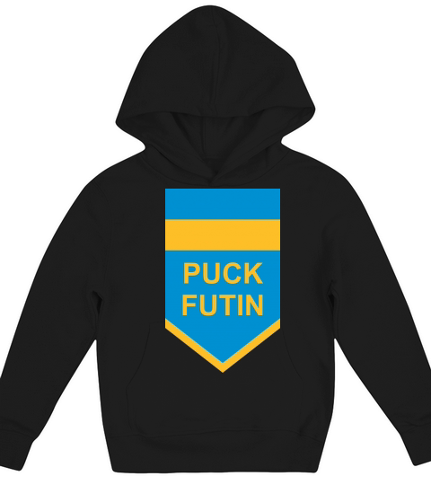 puck futin logo design Kids Hoodie