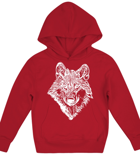 Sweet Elegant Vintage Wolf Portrait Kids Hoodie