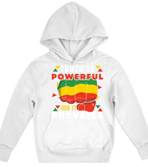 Truth Is Powerful Fist Pride Black History Month Kids Hoodie