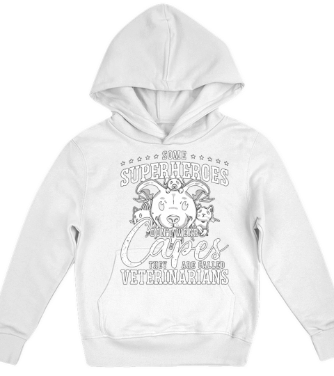Veterinary Some Superheroes Dont Wear Vet Student Kids Hoodie