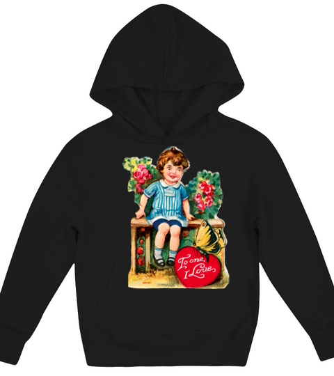 Vintage Valentines Day Kids Hoodie