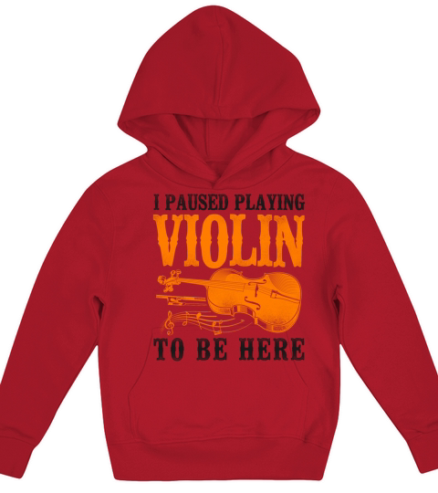 Violin Violinist Vintage I Paused Kids Hoodie