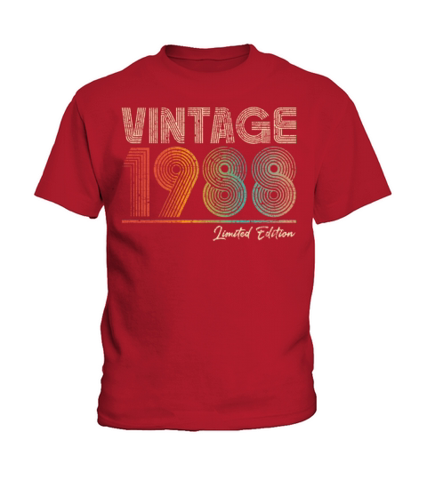 35 Years Old Vintage 1988 35th Birthday Gifts Kids T-Shirt