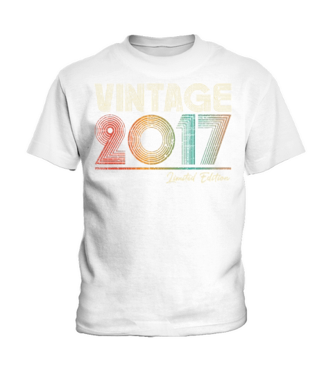 6 Years Old Vintage 2017 6th Birthday Gifts Kids T-Shirt