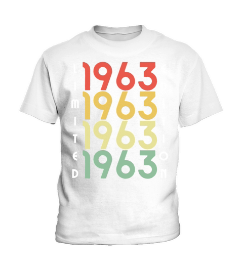 60 Years Vintage 1963 Retro 60th Birthday Kids T-Shirt
