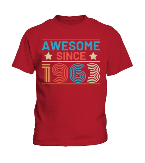 60th Birthday Vintage 1963 Retro Awesome Kids T-Shirt