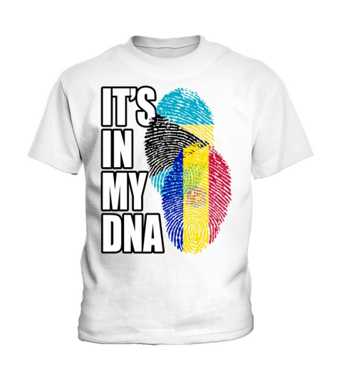 Andorran And Bahamian Mix Heritage DNA Flag Kids T-Shirt