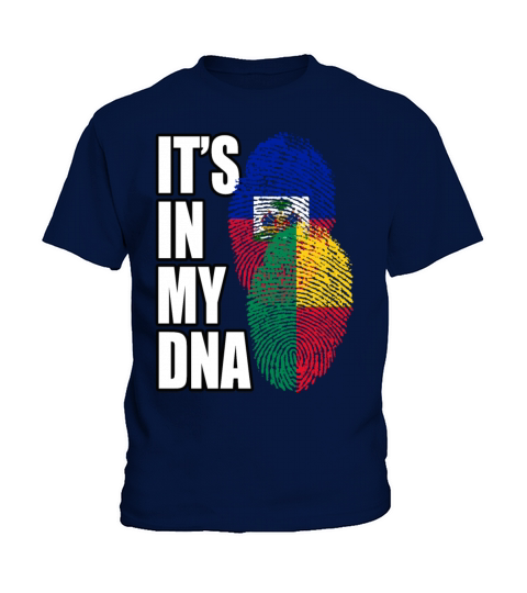 Beninese And Haitian Mix Heritage DNA Flag Kids T-Shirt