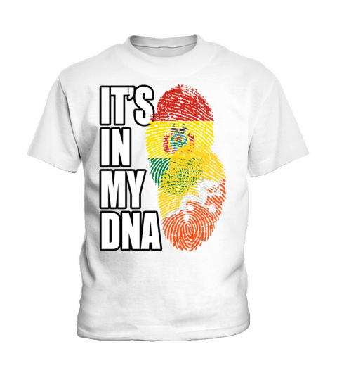 Bhutanese And Bolivian Mix Heritage DNA Flag Kids T-Shirt