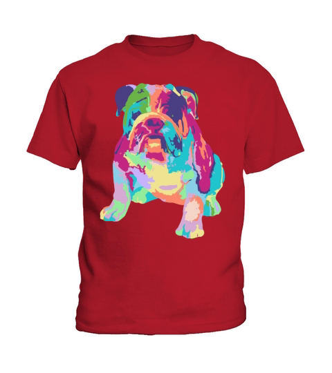 Colorfull Cool English Bulldog Kids T-Shirt