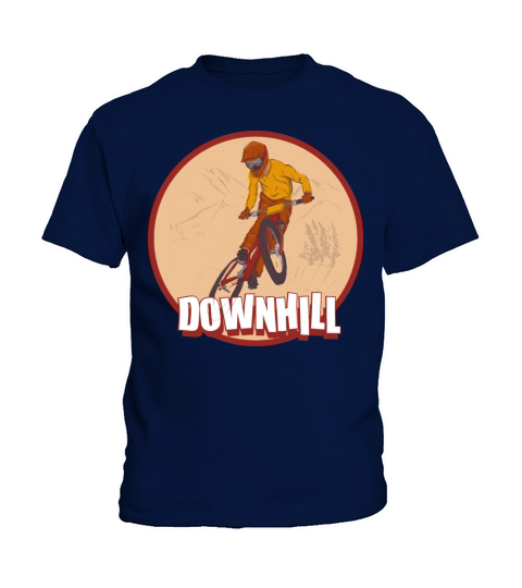 downhill down mountain biking vintage style Kids T-Shirt