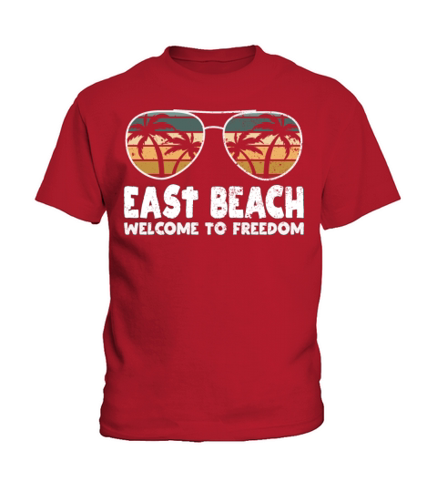 East Beach Welcome to Freedom Vacation Sayings Tri Kids T-Shirt