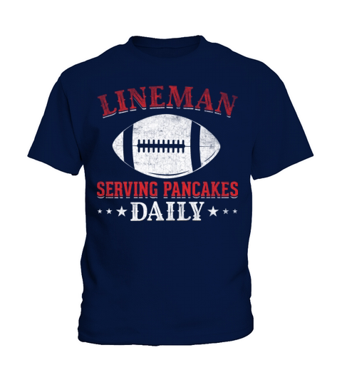 Funny Distressed Quote Football Lineman Serving Pa Kids T-Shirt