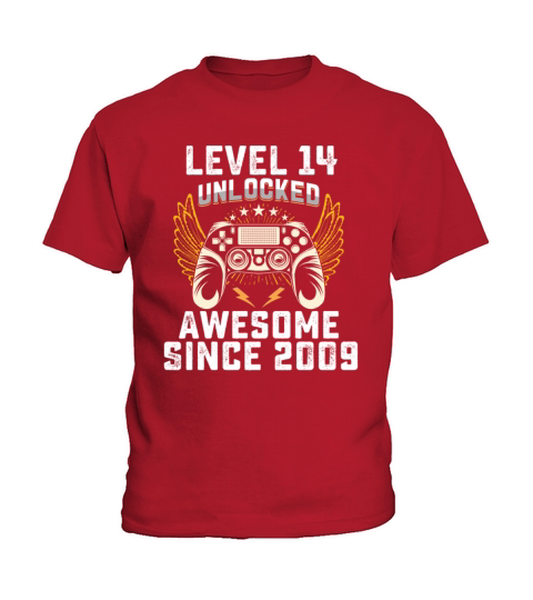 Gaming Level 14 Unlocked Awesome Since 2009 Kids T-Shirt