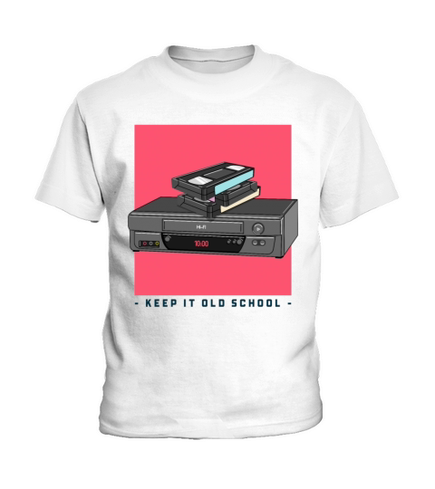 Keep it Old School - Vintage Retro VHS Player Kids T-Shirt