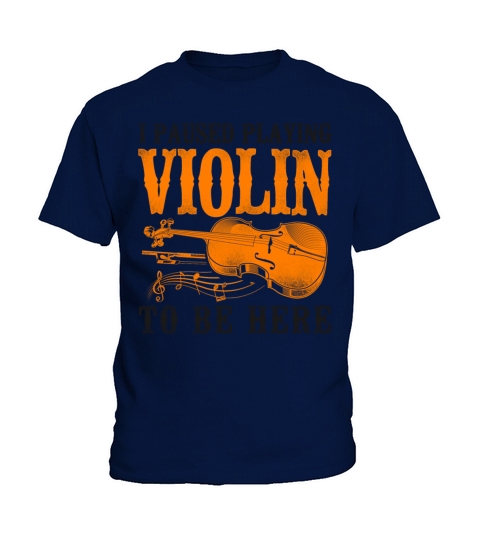Violin Violinist Vintage I Paused Kids T-Shirt