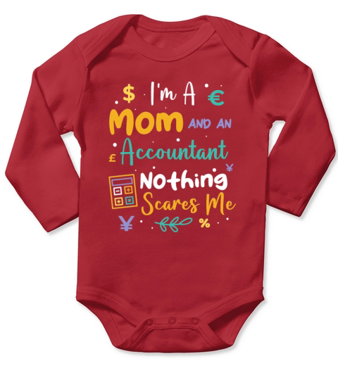 Accountant Mom CPA Accounting Long Sleeve Baby One-Piece