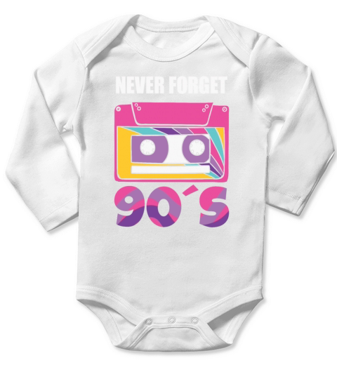 Cassette Type Vintage Cassette Retro Cassette Love Long Sleeve Baby One-Piece