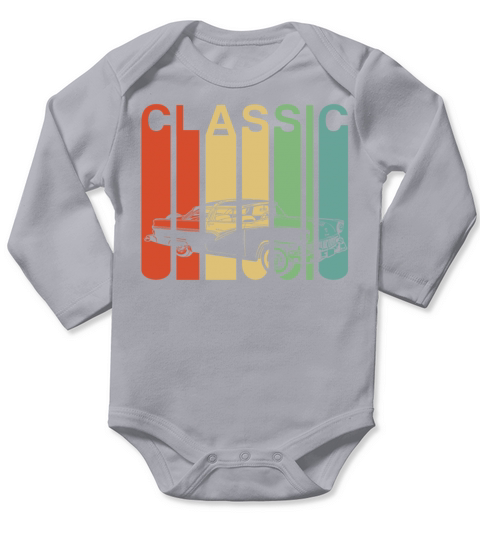 Classic Car American Automobile Vintage Car Gift Long Sleeve Baby One-Piece