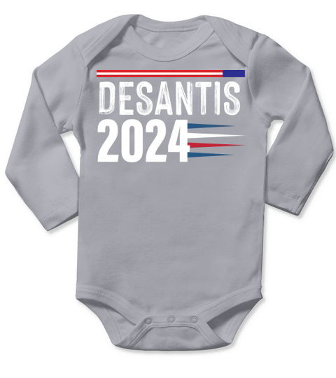 Desantis 2024 for President Vintage Distressed Long Sleeve Baby One-Piece
