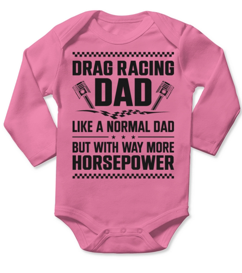 Drag Racing Race Car Dad Vintage Long Sleeve Baby One-Piece