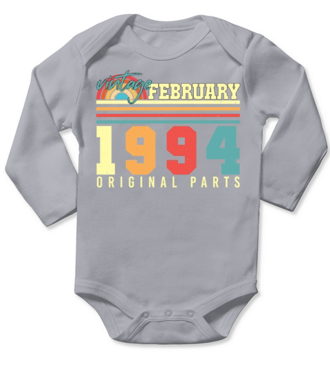 Gift Idea Vintage February 1994 Long Sleeve Baby One-Piece