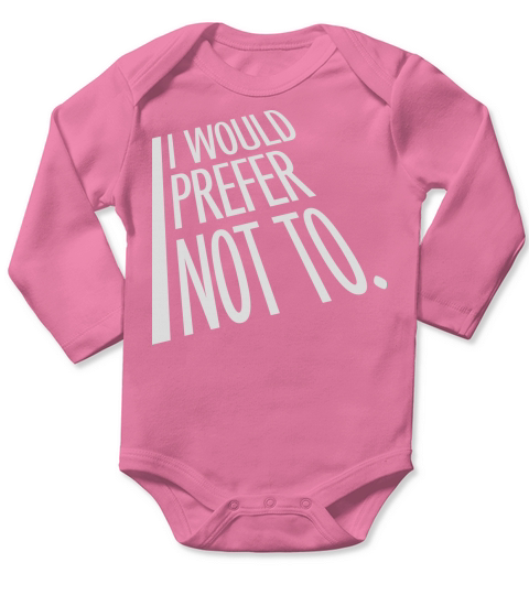 I prefer not to Long Sleeve Baby One-Piece