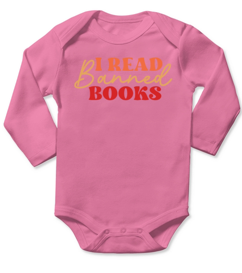 I Read Banned Books Vintage Readers Reading Long Sleeve Baby One-Piece