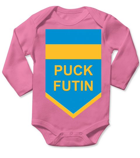 puck futin logo design Long Sleeve Baby One-Piece