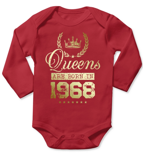 Queens born in 1968 Long Sleeve Baby One-Piece