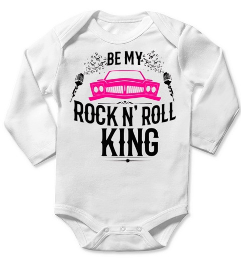 rock n roll cadillac rockabilly cool slogan gift Long Sleeve Baby One-Piece