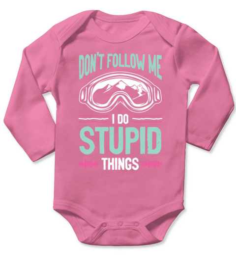 snowboarder funny saying Long Sleeve Baby One-Piece