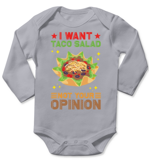 Taco Salad Long Sleeve Baby One-Piece