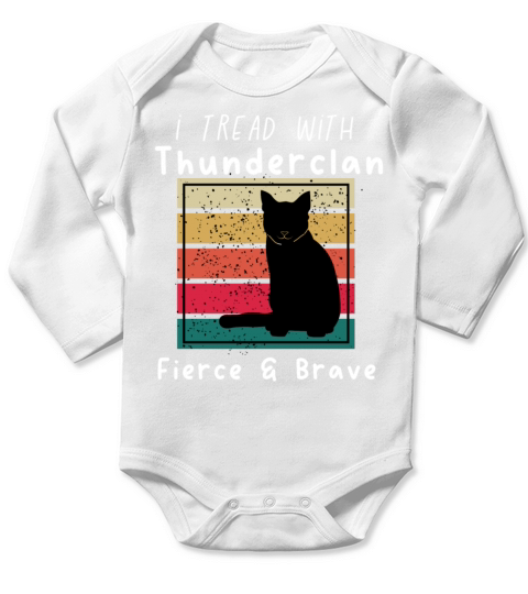 ThunderClan Pride-warriors cats-retro vintage Long Sleeve Baby One-Piece