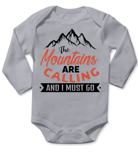 Vintage Mountains Climber Hiker Long Sleeve Baby One-Piece