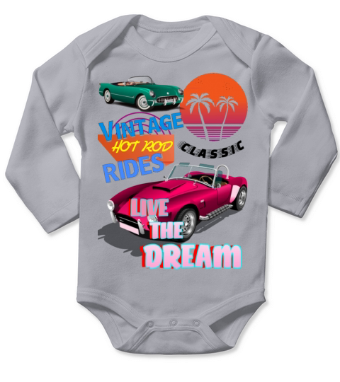 Vintage Rides Long Sleeve Baby One-Piece