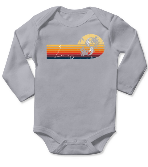 Zodiac Pisces Star Sign Long Sleeve Baby One-Piece