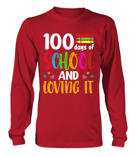 100 Days Of School Design for Kindergarten Teacher Long sleeved Unisex