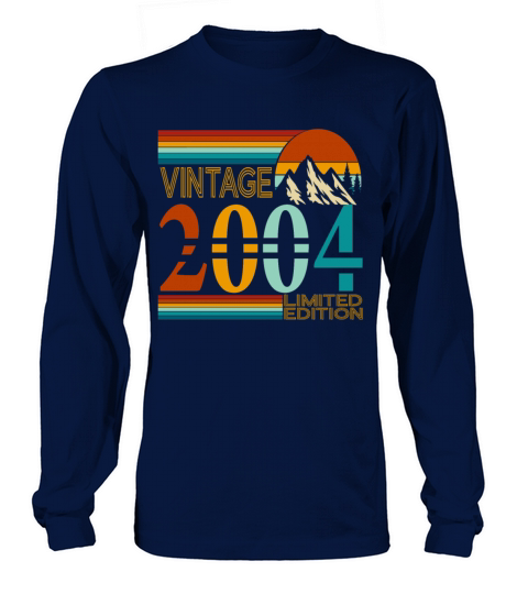 2004 vintage vintage retro birthday gift Long sleeved Unisex