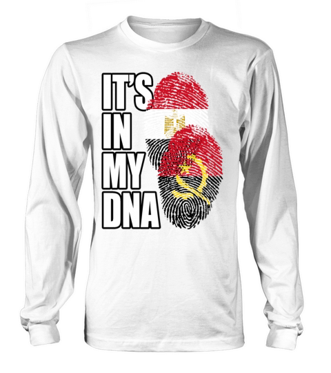 Angolan And Egyptian Mix Heritage DNA Flag Long sleeved Unisex