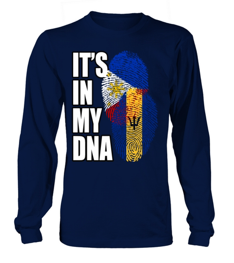 Barbadian And Filipino Mix Heritage DNA Flag Long sleeved Unisex